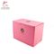 Custom Printed Pink E Flute Corrugated Box Varnish Plain Paper Cardboard Box