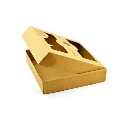 Natural Brown Kraft Corrugated Cardboard Box With Clear Window