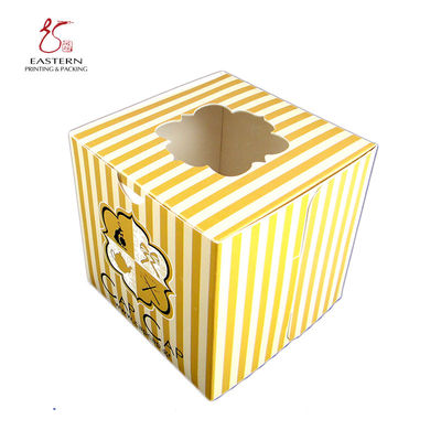 Single Cupcake Paper Box With Full Color Printing And Customized Logo | Food Grade Material Cake Boxes