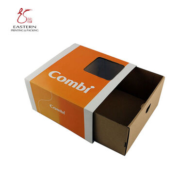 Slidding Boxes Corrugated Cardboard | Custom Printed Shoe Box With Window
