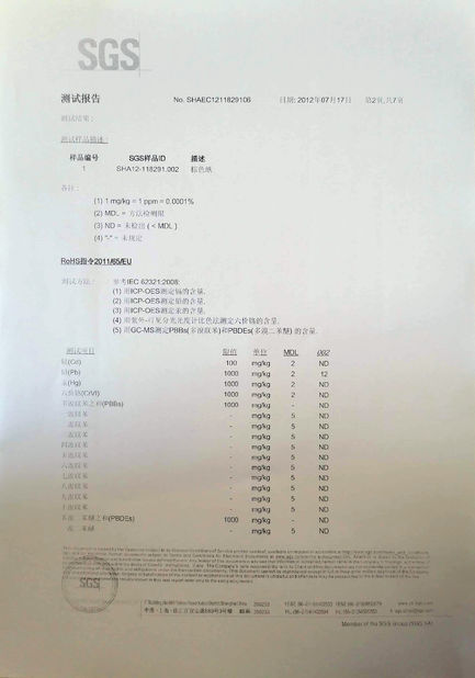 China Shanghai Eastern Printing &amp; Packing Co., Ltd. Certification